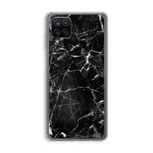 Zwart Marmer 2: Samsung Galaxy A12 Transparant Hoesje