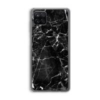 Zwart Marmer 2: Samsung Galaxy A12 Transparant Hoesje