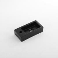 QeramiQ Fuente Fontein - 38x18.5x9cm - keramiek - kraangat links - Mat Zwart E-8020L-MBL