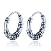 Mendes Oorbellen RVS zilverkleurig - Gedraaide Schakel Hoop