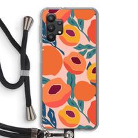 Perzik: Samsung Galaxy A32 5G Transparant Hoesje met koord