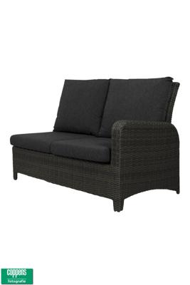 Qopps Aruba 2-zits arm links Antraciet