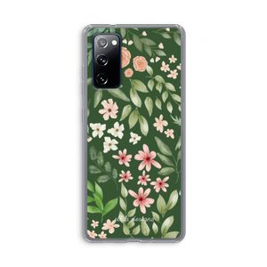 Botanical green sweet flower heaven: Samsung Galaxy S20 FE / S20 FE 5G Transparant Hoesje