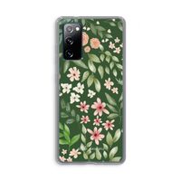 Botanical green sweet flower heaven: Samsung Galaxy S20 FE / S20 FE 5G Transparant Hoesje
