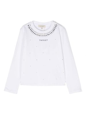TWINSET Kids t-shirt en jersey à ornements - Blanc