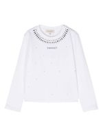 TWINSET Kids t-shirt en jersey à ornements - Blanc TWINSET Kids t-shirt en jersey à ornements - Blanc