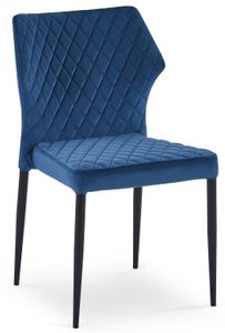 Eetkamerstoel Yuri in donkerblauw