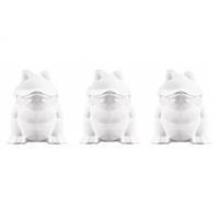 Rayher hobby knutselmateriaal kikker van piepschuim / styropor - 3x - wit - 13 cm Rayher hobby knutselmateriaal kikker van piepschuim / styropor - 3x - wit - 13 cm