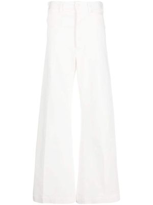 Polo Ralph Lauren pantalon palazzo à taille haute - Blanc
