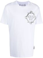 Philipp Plein t-shirt en coton à imprimé graphique - Blanc