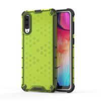 Schokbestendige honingraat PC + TPU Case voor Galaxy A50 (groen)