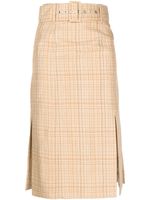 3.1 Phillip Lim Carwash plaid midi skirt - Jaune