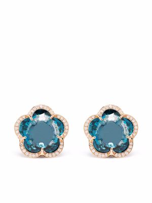 Pasquale Bruni boucles d'oreilles Bon Ton en or rose 18ct serties de topaze et de diamants
