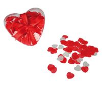 Valentijnsdag cadeau hartjes badconfetti 40x gram in hart-vrom doosje