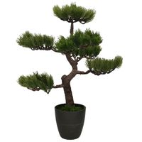 Kunstplant bonsai boompje in pot - Japans decoratie - 50 cm - Type Osaka needle - thumbnail