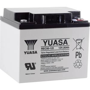 Yuasa REC50-12 Loodaccu 12 V 50 Ah Loodvlies (AGM) (b x h x d) 197 x 175 x 165 mm M5-schroefaansluiting Geringe zelfontlading, Onderhoudsarm, Cyclusbestendig