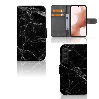 Samsung Galaxy S23 | Bookcase | Marmer Zwart - Origineel Cadeau Vader