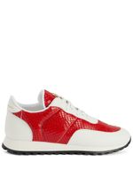 Giuseppe Zanotti baskets Jimi Running à plaque logo - Rouge - thumbnail