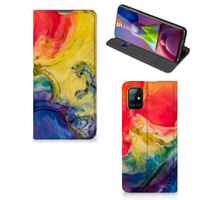 Bookcase Samsung Galaxy M51 Watercolor Dark