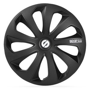 4-Delige Sparco Wieldoppenset Sicilia 15-inch zwart/carbon SP1574BKC