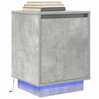 Nachtkastje met LED-verlichting 38x34x50 cm betongrijs Nachtkastje met LED-verlichting 38x34x50 cm betongrijs