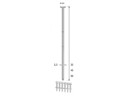 Dutack Coilnagel RNCS23 Nk 32mm ds 8 duizend - 5223002