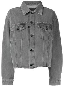 tout a coup veste en jean à détails de clous - Gris