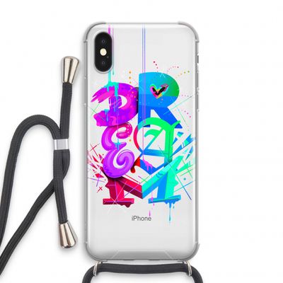 Dream: iPhone XS Transparant Hoesje met koord