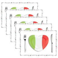 Placemat Italiaans design - 50x stuks - 42 x 30 cm - 90g - Italie