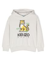 Kenzo Kids hoodie en coton à logo imprimé - Gris