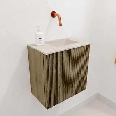 Toiletmeubel Mondiaz Joya Dlux | 40 cm | Meubelkleur Dusk | Faye wastafel Ostra Wasbak Rechts | Zonder kraangat(en)