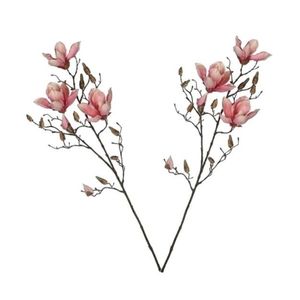 2x Roze Magnolia/beverboom kunsttakken kunstplanten 90 cm