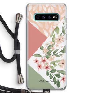 Sweet heaven geometrics: Samsung Galaxy S10 Plus Transparant Hoesje met koord