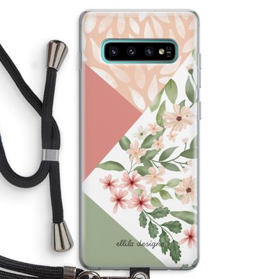 Sweet heaven geometrics: Samsung Galaxy S10 Plus Transparant Hoesje met koord