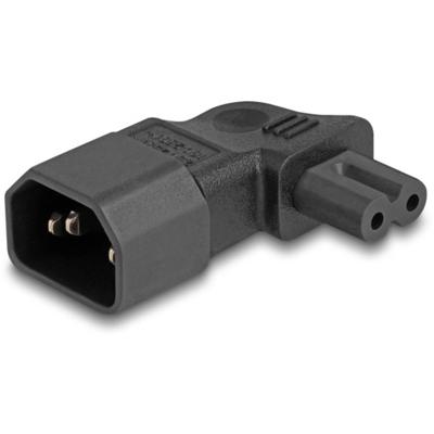 Delock 80473 Stekkeradapter [3-pins plat - Apparaatbus C7] Zwart 1 stuk(s) Bag