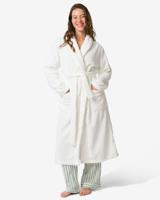 HEMA Badjas rib fleece wit (wit)