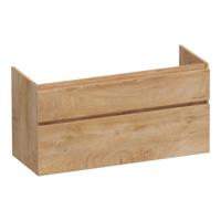 Brauer Delight - Onderkast - 120 cm - met 2 Softclose Lades Greeploos en 2 Sifon Uitsparingen - Forest Tan