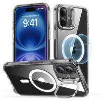 iPhone 16 Plus Classic Hybrid Case with Stash Stand (HaloLock) - Clear