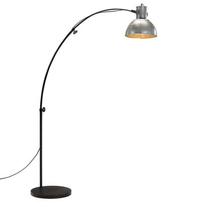 VidaXL Vloerlamp 25 w e27 150 cm vintage zilverkleurig