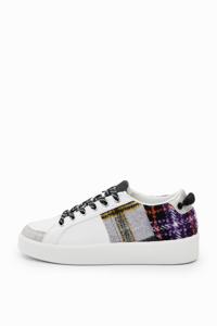 Sneakers met geruite patch - WHITE - 40