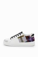 Sneakers met geruite patch - WHITE - 36