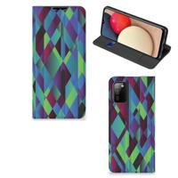 Samsung Galaxy M02s | A02s Stand Case Abstract Green Blue Samsung Galaxy M02s | A02s Stand Case Abstract Green Blue