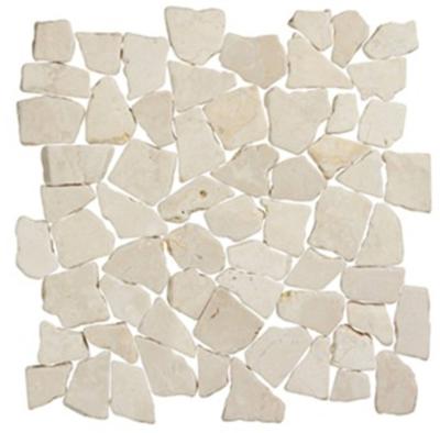 Vloer-/wandtegel kiezel mozaïek Terre D&apos;Azur Stone Palladiana 30x30cm biancone mat