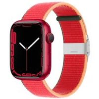 Nylon bandje met klemsluiting - Rood - Geschikt voor Apple Watch 38mm / 40mm / 41mm - thumbnail