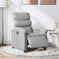 Fauteuil elektrisch verstelbaar stof lichtgrijs