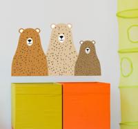 Muursticker drie beren
