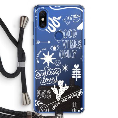 Good vibes: Xiaomi Mi Mix 3 Transparant Hoesje met koord