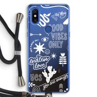Good vibes: Xiaomi Mi Mix 3 Transparant Hoesje met koord