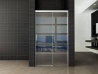 Saqu Note Douchedeur 110x200 cm met Soft-close Helder Glas / Aluminium