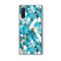 Gekleurde driehoekjes blauw: Samsung Galaxy Note 10 Transparant Hoesje